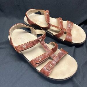 SAS Brown Strappy Sandals Size 8